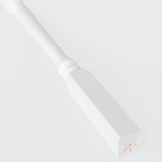 Smooth wooden baluster JM14 900x41x41mm white