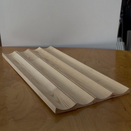 Wall finishing board – half-round profile